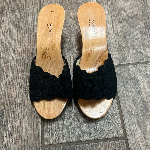 Vintage Betsy Johnson Wooden, Crocheted Heels - Picture 2 of 8